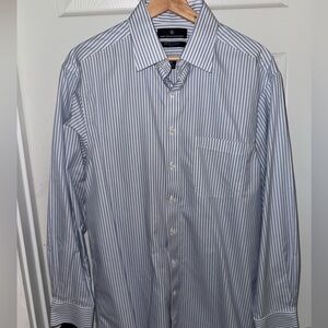 Pima Cotton Blue Striped Dress Shirt